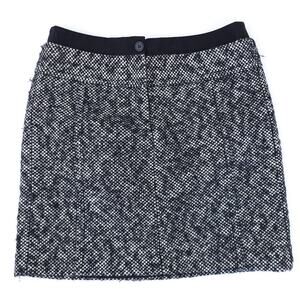 Ann Taylor Loft Pencil Skirt 2P Tweed Wool Blend Black, White Career Excellent